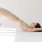 A woman doing Kegel exercises