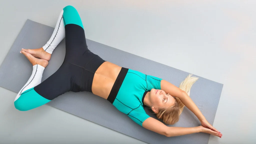 woman doing kegels in a comfortable position