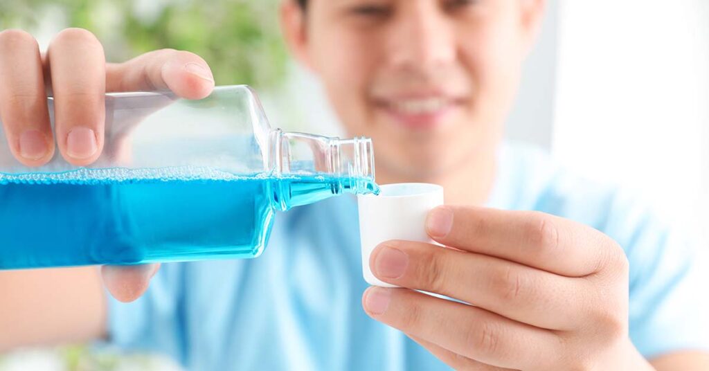 Man using hydrogen peroxide for prostate health