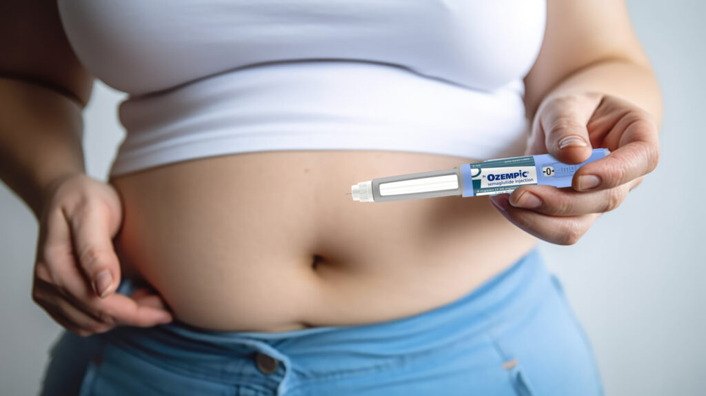 woman holding semaglutide 