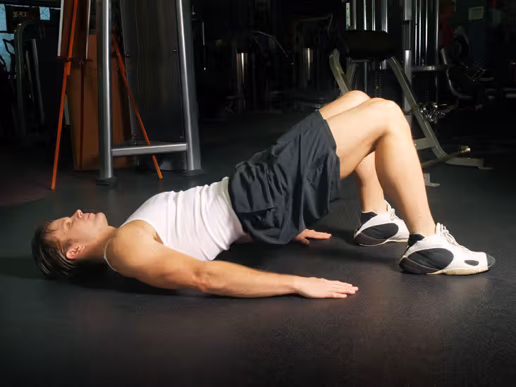 man working out to improve erectile function