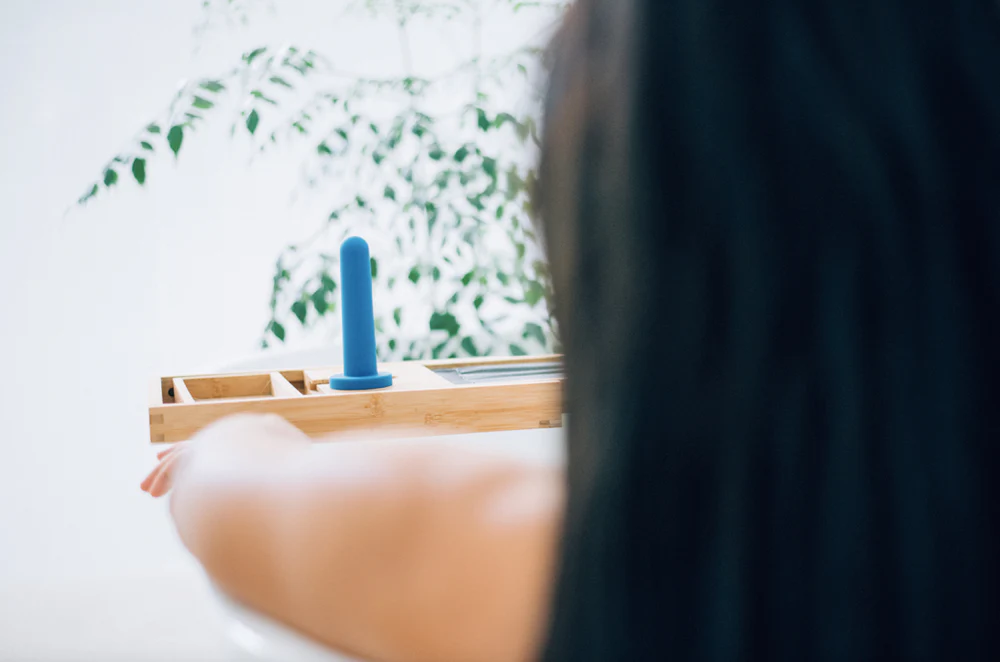 woman planning on using vaginal dilators for vaginal muscle health