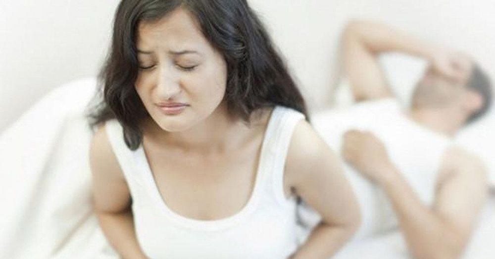 lady in pain due to vaginismus