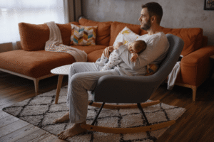 How Do Sleep Deprivation and Life Demands Contribute to Male Postpartum Mental Distress?