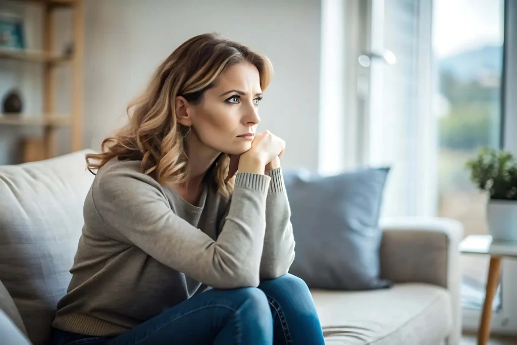 woman feeling sad