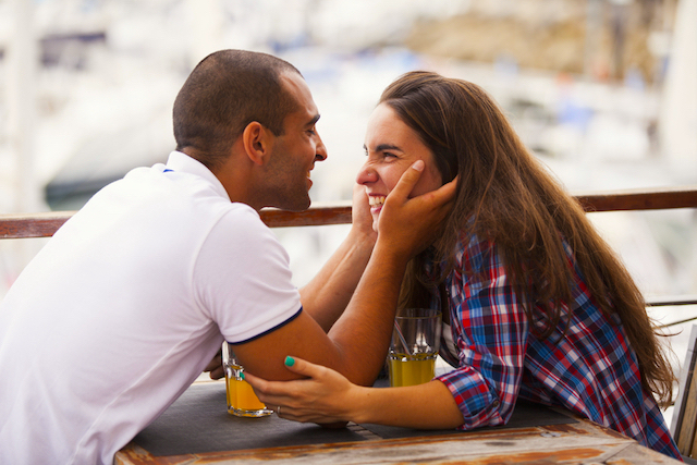 couples smiling at each other