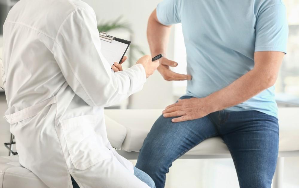 man visiting an urologist