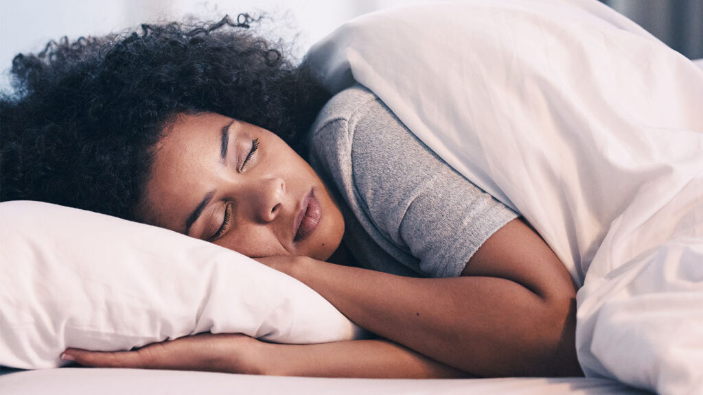 woman sleeping peacefully