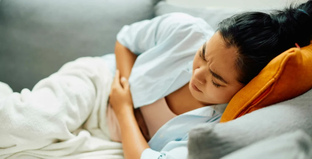 woman suffering from endometriosis