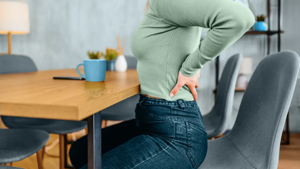 young lady experiencing painful ovulation