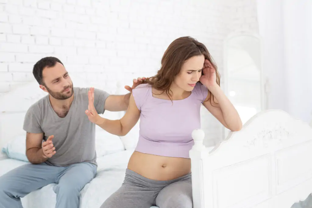 lady rejecting intimacy from husband